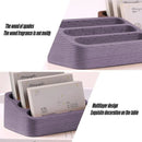 Black Walnut 3 Compartment Business Card Holder Office Card Organizer Case
