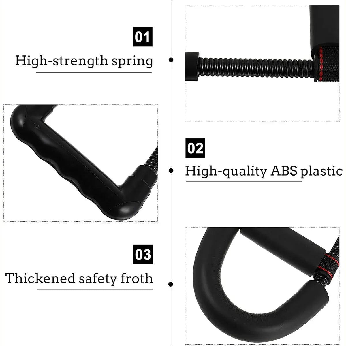 Adjustable 3Level Wrist Strengthener Grip Strength Trainer for Hand Exercise Use - Black