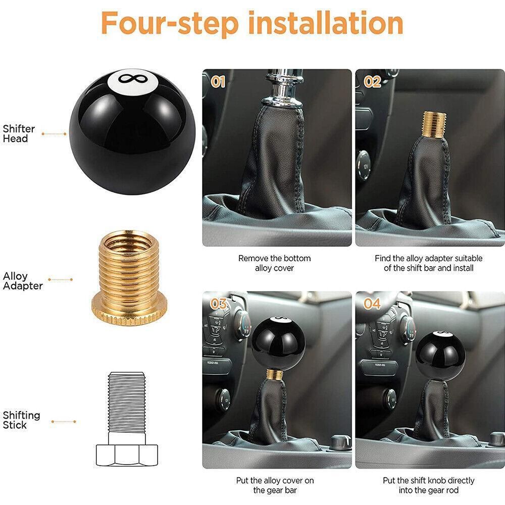 Black 8 Billiard Car Shift Knob Universal
