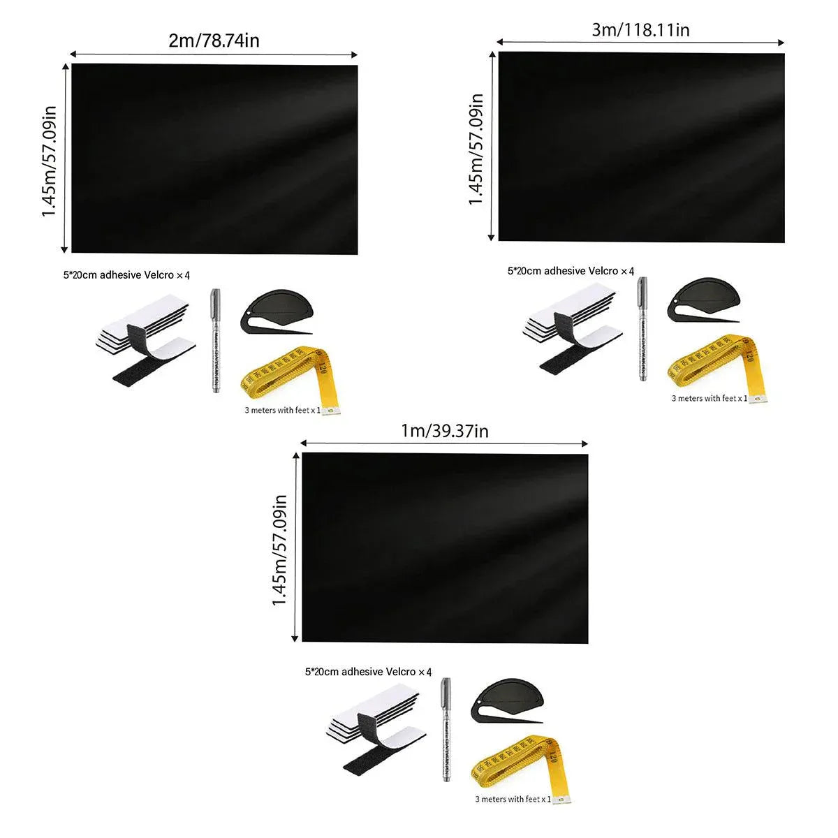 Portable Blackout Curtains for Sunscreen Window Shades Light Blocking Drapes - 1m x 1.45m