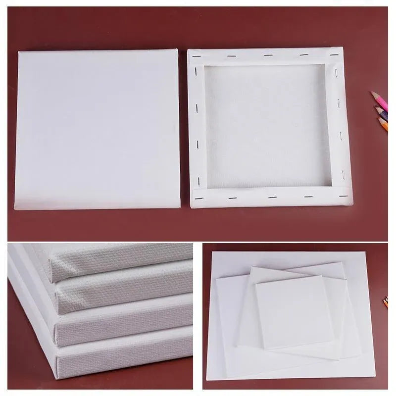 5x Artist Blank Stretched Canvas Canvases Art Large White Range Oil Acrylic Wood - 50*60CM