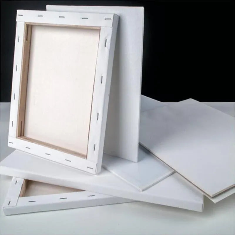 5x Artist Blank Stretched Canvas Canvases Art Large White Range Oil Acrylic Wood - 50*60CM