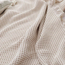 Waffle Sofa Blanket Thin Lightweight Throw Soft Cover Couch Bed Living Room Use - Beige