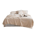 Plush Blanket Leisure Blanket Autumn Winter Warm Nap Throw Soft Cozy - Khaki-150x200cm