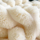 Plush Blanket Leisure Blanket Autumn Winter Warm Nap Throw Soft Cozy - White-100x150cm