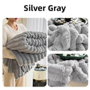Plush Blanket Leisure Blanket Autumn Winter Warm Nap Throw Soft Cozy - White-150x200cm