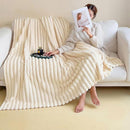 Plush Blanket Leisure Blanket Autumn Winter Warm Nap Throw Soft Cozy - White-150x200cm