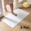 6PCS Absorbent Non Slip Bathroom Floor Mat Towel 50x80cm for Hotel Home Use - 350g