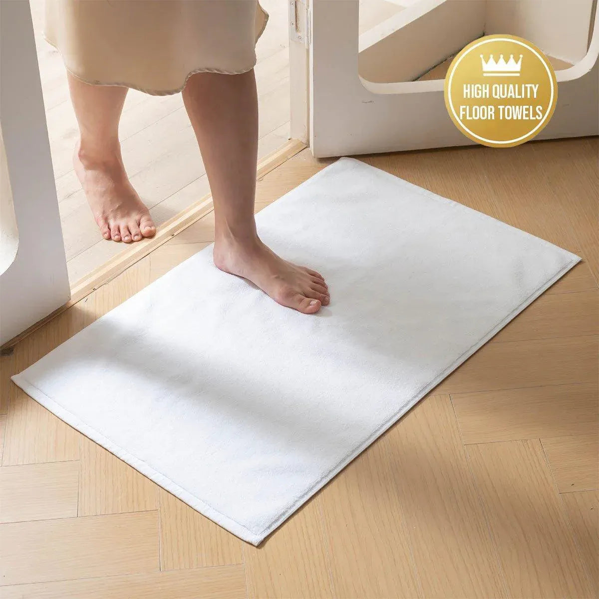 6PCS Absorbent Non Slip Bathroom Floor Mat Towel 50x80cm for Hotel Home Use - 350g