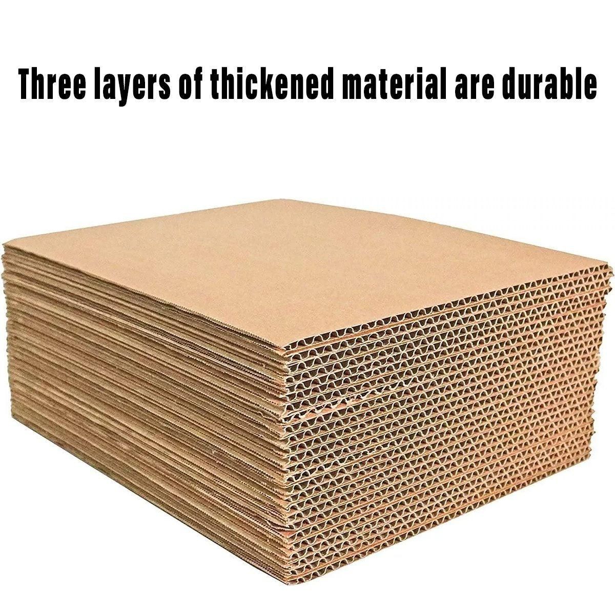 50pcs Corrugated Cardboard Sheets Express Carton Spacer Gasket Packing Material - 21x30cm