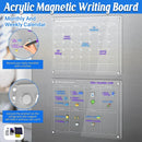 Magnetic Writing Board Transparent Acrylic Memo Board Reusable Note