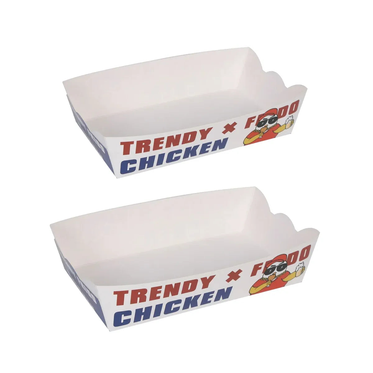 Disposable No Fold Oil Proof Snack Box Leak Resistant Microwave for Fast Food - S