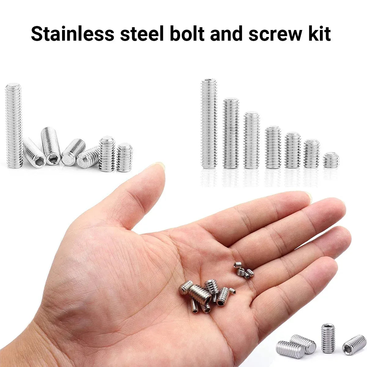 1500Pcs Stainless Steel Bolts Screws Kit Assorted Mechanical Fastener Hardware