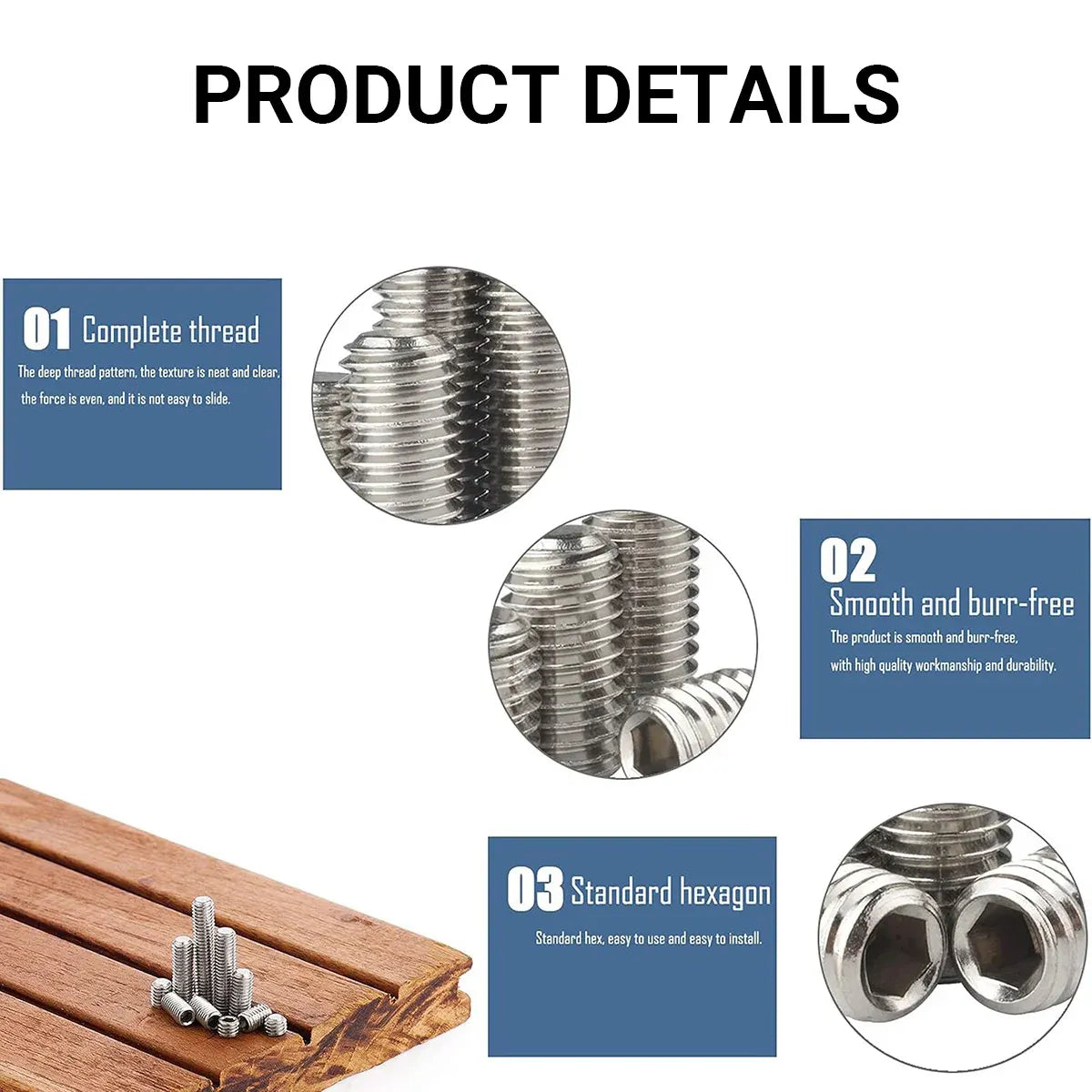 1500Pcs Stainless Steel Bolts Screws Kit Assorted Mechanical Fastener Hardware
