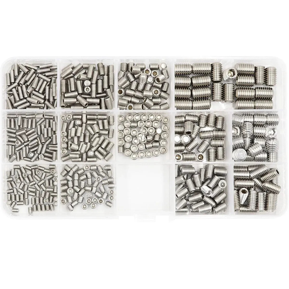 1500Pcs Stainless Steel Bolts Screws Kit Assorted Mechanical Fastener Hardware