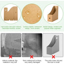 Kraft Paper Desktop Book File Storage Box Durable Sturdy Foldable Space Saving