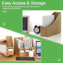 Kraft Paper Desktop Book File Storage Box Durable Sturdy Foldable Space Saving