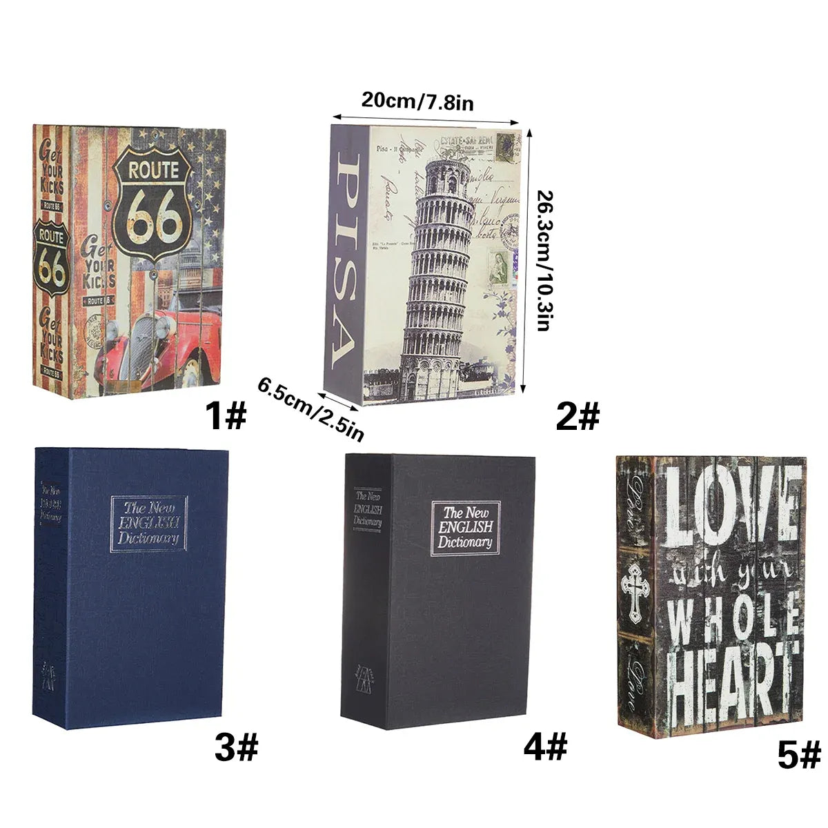 Hidden Book Safe Lock Box for Home and Office Cash Watch Document Storage - 3