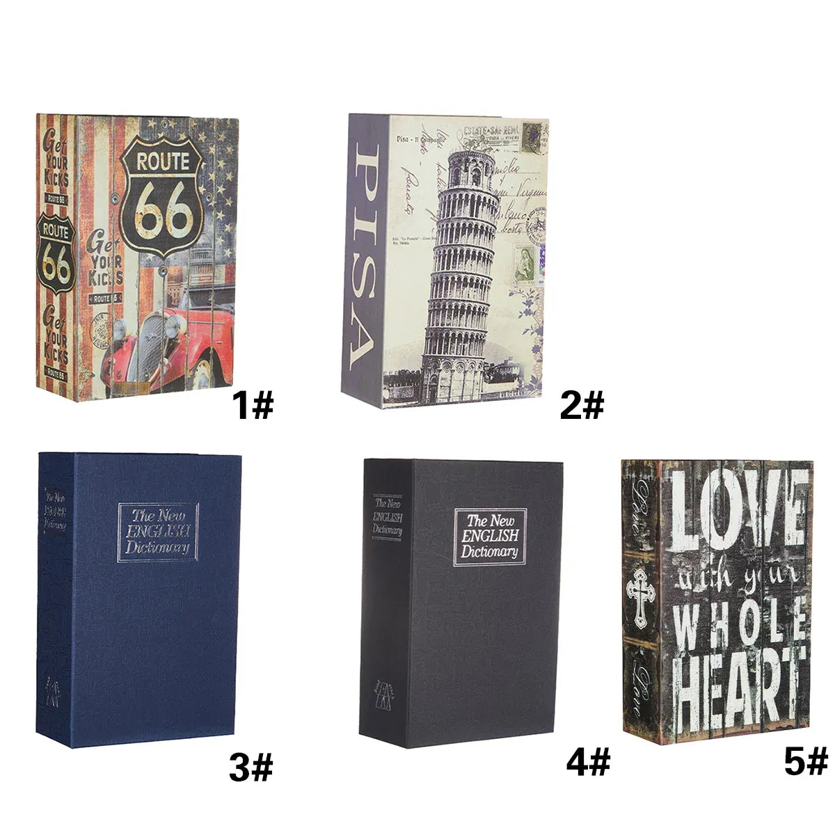 Hidden Book Safe Lock Box for Home and Office Cash Watch Document Storage - 3