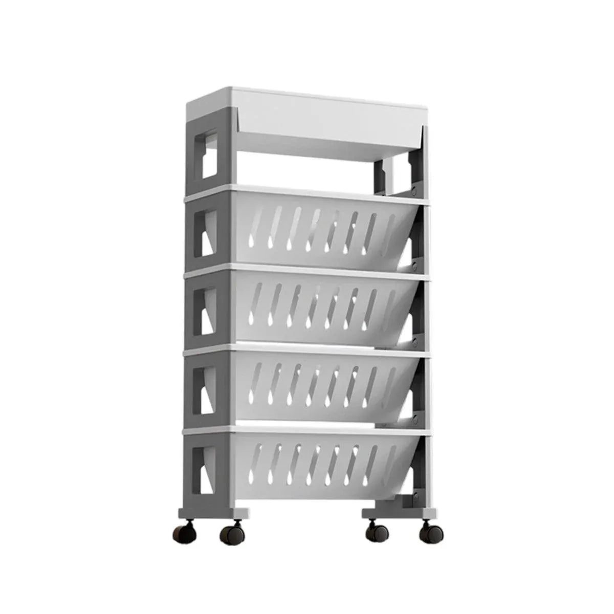 Rolling Storage Cart Slim Magazine File Organiser 76cm Desk Trolley