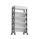 Rolling Storage Cart Slim Magazine File Organiser 76cm Desk Trolley