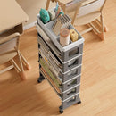 Rolling Storage Cart Slim Magazine File Organiser 76cm Desk Trolley