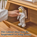 Single Layer Floor Standing Combo Bookcase Storage Cabinet With Doors Space Saving