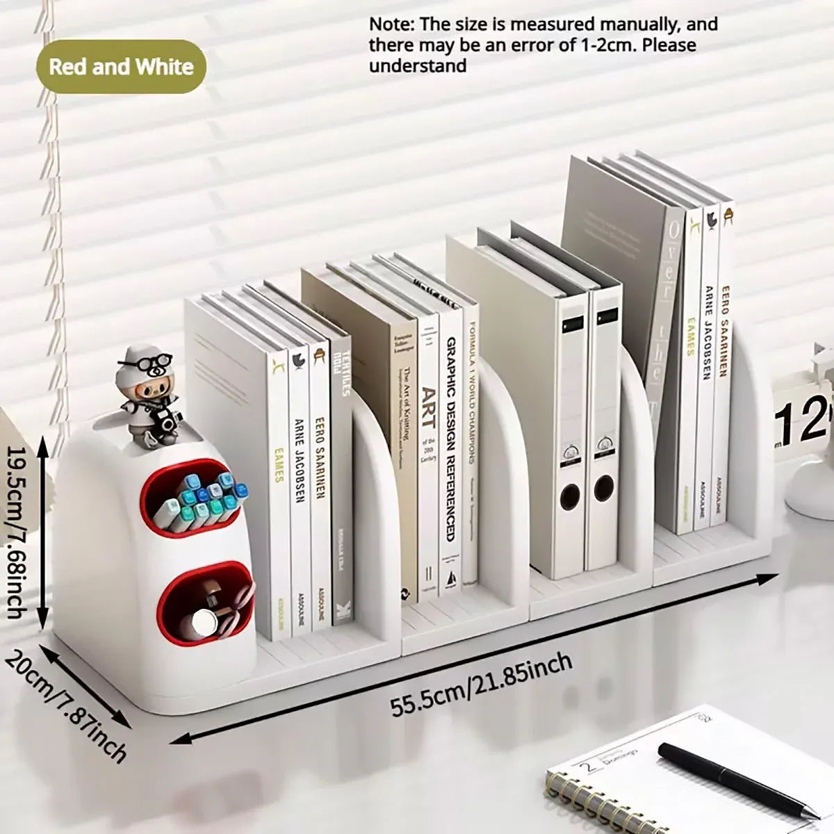 Desktop Storage Organiser With Dividers Pen Holder Home Office School Desk Use - 2-Grid