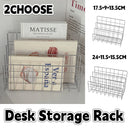 Minimalist Desktop Book Holder Metal Book Rack Organizer Home Office Desk Use - L