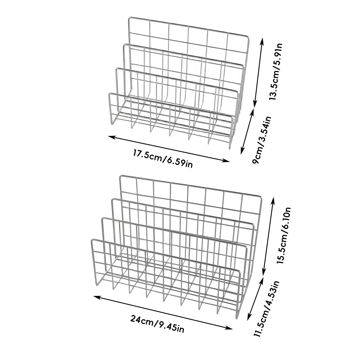 Minimalist Desktop Book Holder Metal Book Rack Organizer Home Office Desk Use - L