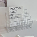 Minimalist Desktop Book Holder Metal Book Rack Organizer Home Office Desk Use - L