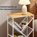 Mobile Wheeled Small Bookshelf Floor Storage Rack for Home Office Storage