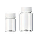 100Pcs Wide Mouth Clear Plastic Bottle with Lid 50/100ml Leakproof Storage Jars - 100ML