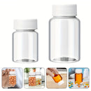100Pcs Wide Mouth Clear Plastic Bottle with Lid 50/100ml Leakproof Storage Jars - 100ML