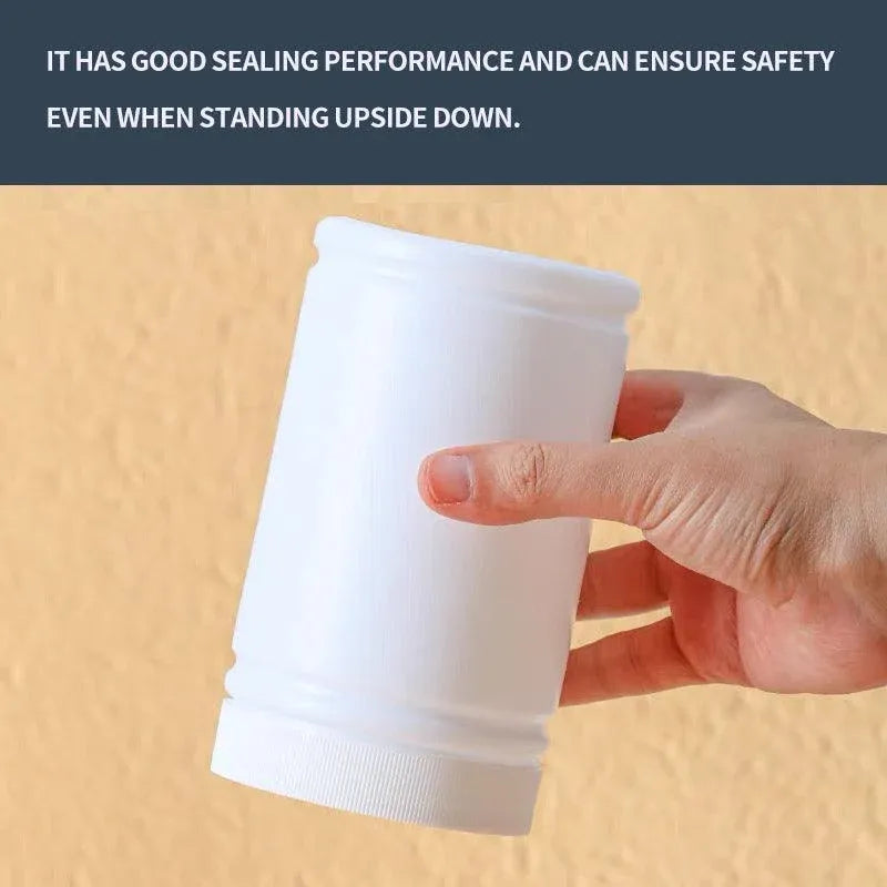 100pcs White Plastic Capsule Bottle Small Medicine Granule Packaging Container - 50ml