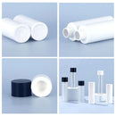 50/100/150ml Plastic Toner Lotion Bottles Refillable Travel Cosmetic Containers - Black Lid + White Bottle - 100ml