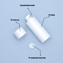 50/100/150ml Plastic Toner Lotion Bottles Refillable Travel Cosmetic Containers - Black Lid + Transparent Bottle - 100ml