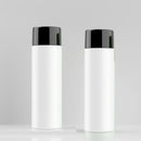 50/100/150ml Plastic Toner Lotion Bottles Refillable Travel Cosmetic Containers - White Lid + Transparent Bottle - 100ml