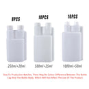 250-1000ml Plastic Twin Chamber Bottle with Tamper Evident Cap for Chemical Liquids - 10Pcs 500ml