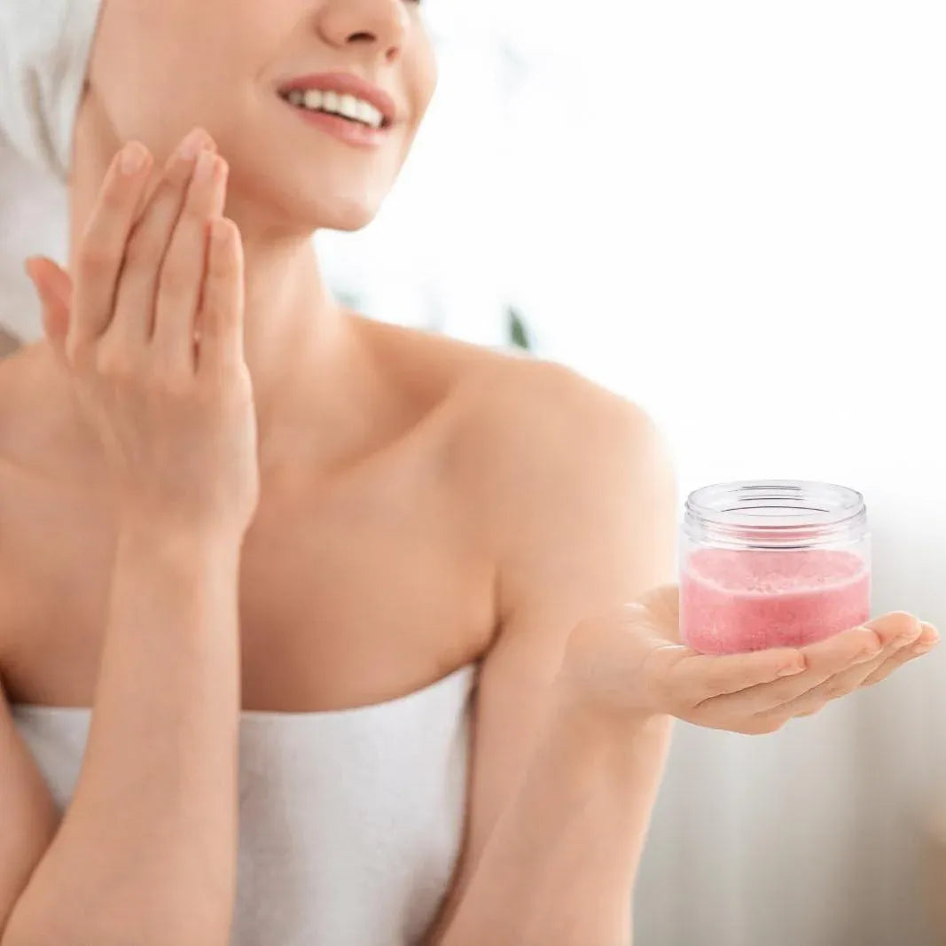 10pcs Transparent Wide Mouth Plastic Jars with Cap Skin Care Cream Containers - 80ml