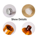 20pcs Brown Transparent Cosmetic Bottles with Aluminum Lids for Packaging - Brown-100ml