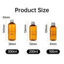 20pcs Brown Transparent Cosmetic Bottles with Aluminum Lids for Packaging - Brown-200ml