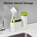 2/3 in 1 Soap Dispenser Organizer Hand Sanitizer Detergent Holder Bathroom Rack - 3-Green