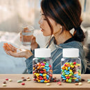 100Pcs Wide Mouth Clear Plastic Bottle with Lid 50/100ml Leakproof Storage Jars - 50ML