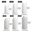 50pcs Chemical Bottle White Plastic Sample Reagent Bottles for Lab Storage - 300ml