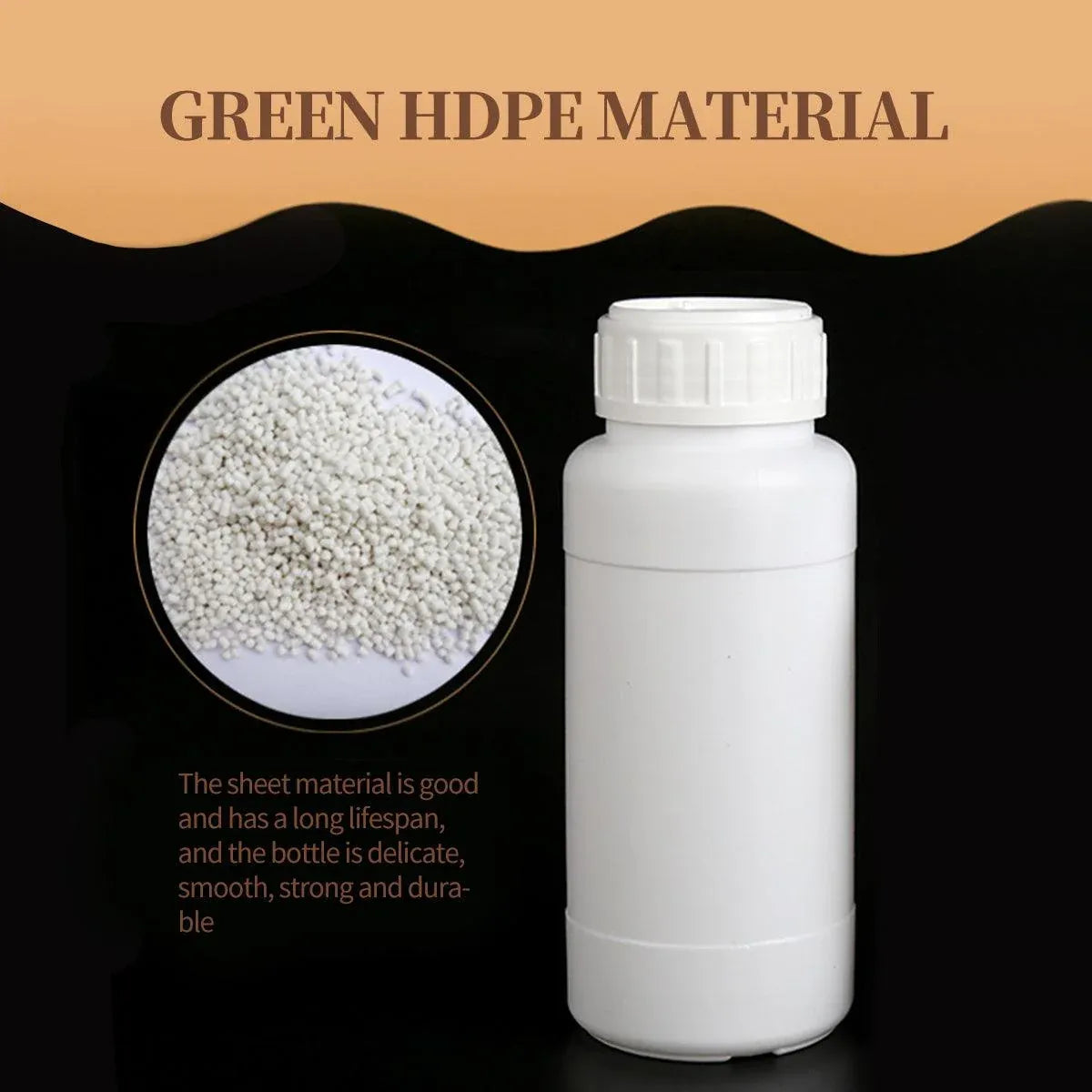 50pcs Chemical Bottle White Plastic Sample Reagent Bottles for Lab Storage - 300ml