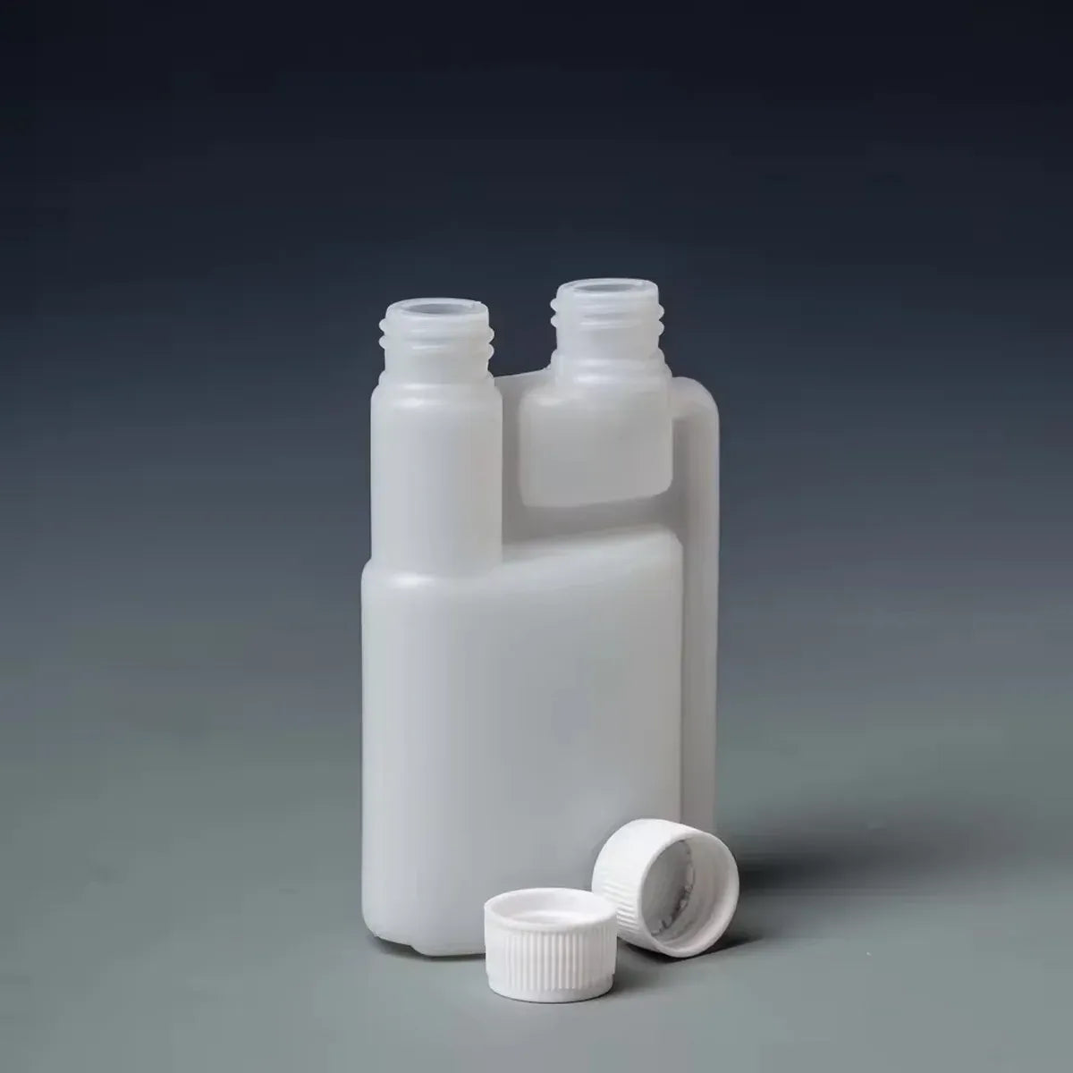 250-1000ml Plastic Twin Chamber Bottle with Tamper Evident Cap for Chemical Liquids - 8Pcs 250ml