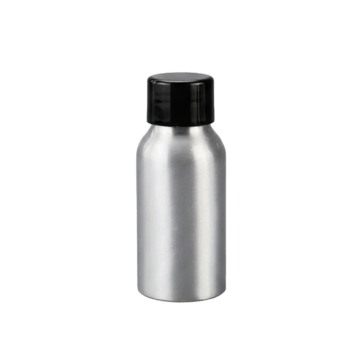 10PCS Mini Leak Proof Aluminum Bottle With Plastic Lid Essential Oil Refillable - Black