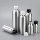 10PCS Mini Leak Proof Aluminum Bottle With Plastic Lid Essential Oil Refillable - Black