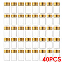 40Pcs Transparent Glass Bottle Airtight Seal Leakproof Small Items Storage Jars - 20ML
